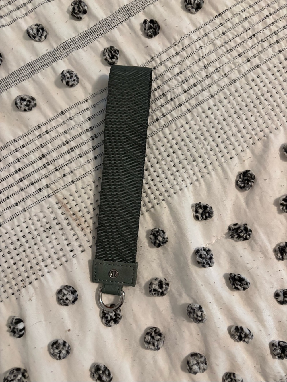 Olive Green Lululemon wristlet/keychain